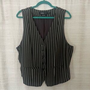 Torrid Studio Ponte Grey Striped Vest 3X
